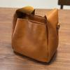 Johnature Genuine Leather Retro Women's Bag Commuting Soft Cowhide Solid Color Handbag Versatile Shoulder Bag