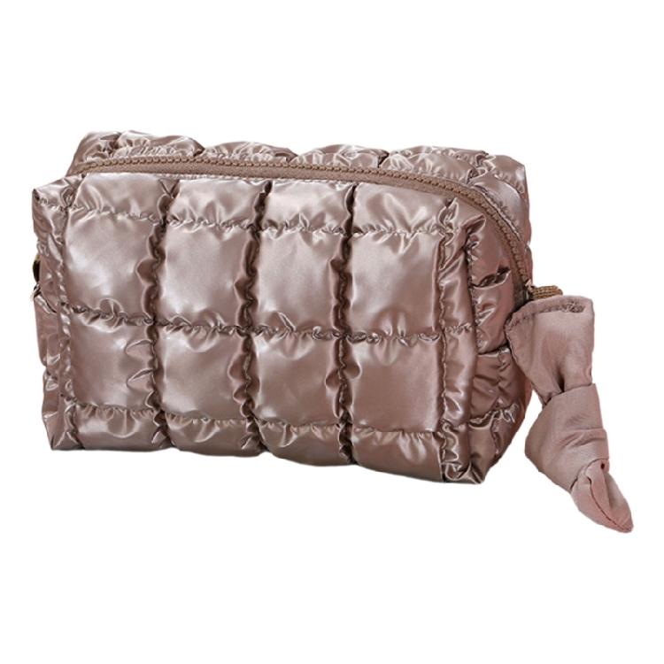 Puffer Makeup Bag Quilted Cosmetic Pouch for Women Large Travel Toiletry Organizer Suitable for Various Occasion