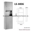 Recessed Stainless Steel Hand Paper Box with Trash Can for Hotels and Offices