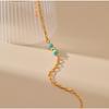 K Gold Plated Round Turquoise Adjustable Fashion Bracelet For Women