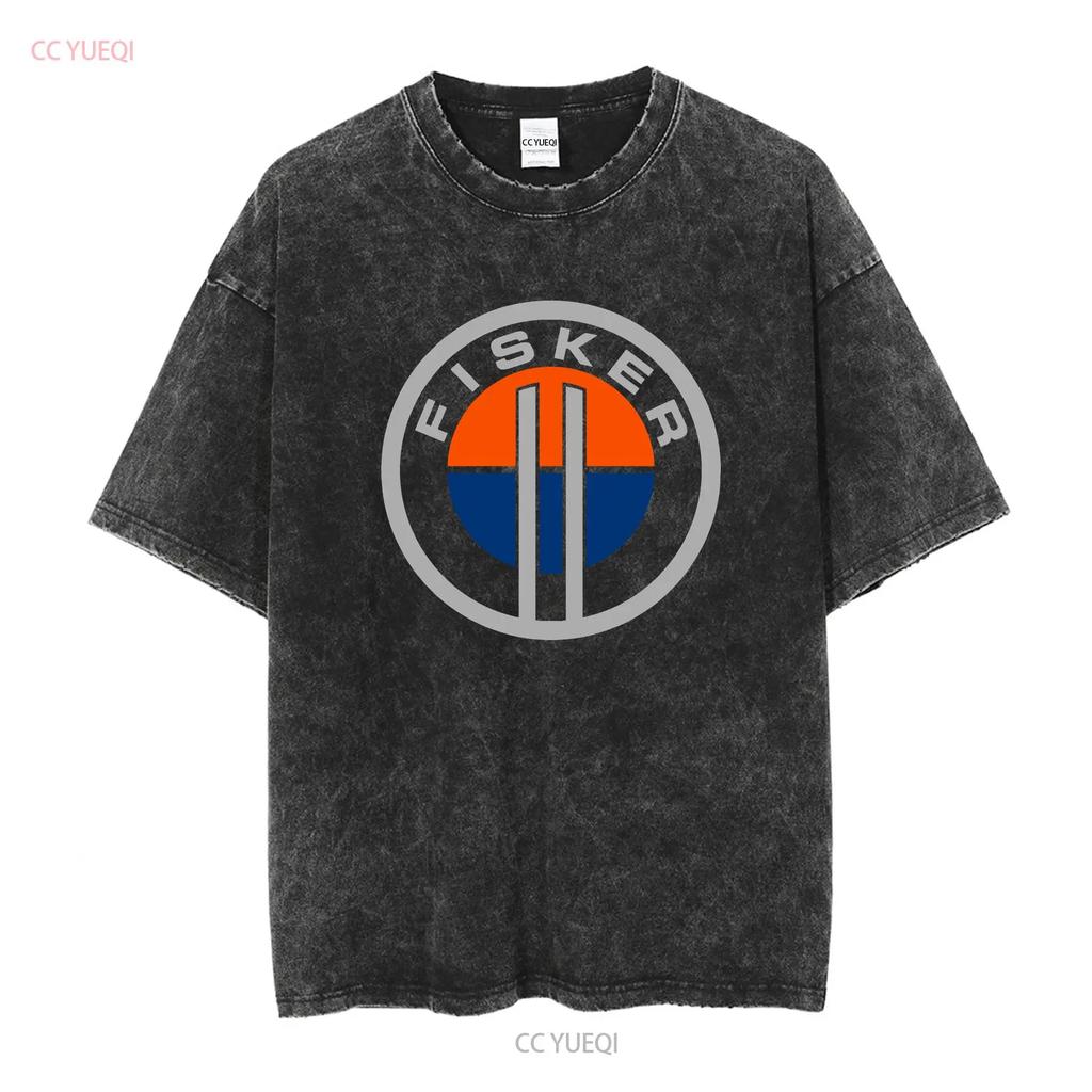 Fisker Ocean Logo Plážové Aktivní Tričko Vtipné Tričko Velikost S až 5XL vintage Prané designové oblečení Top pro každodenní nošení Strečový