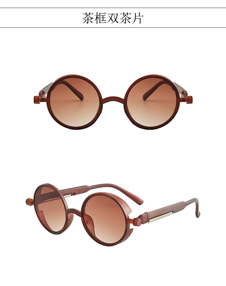Fashion Steampunk Style Sunglasses Women Men Round Frame Vintage Classic Colorful Sun Eyewear Gothic Punk Glasses Unisex UV400
