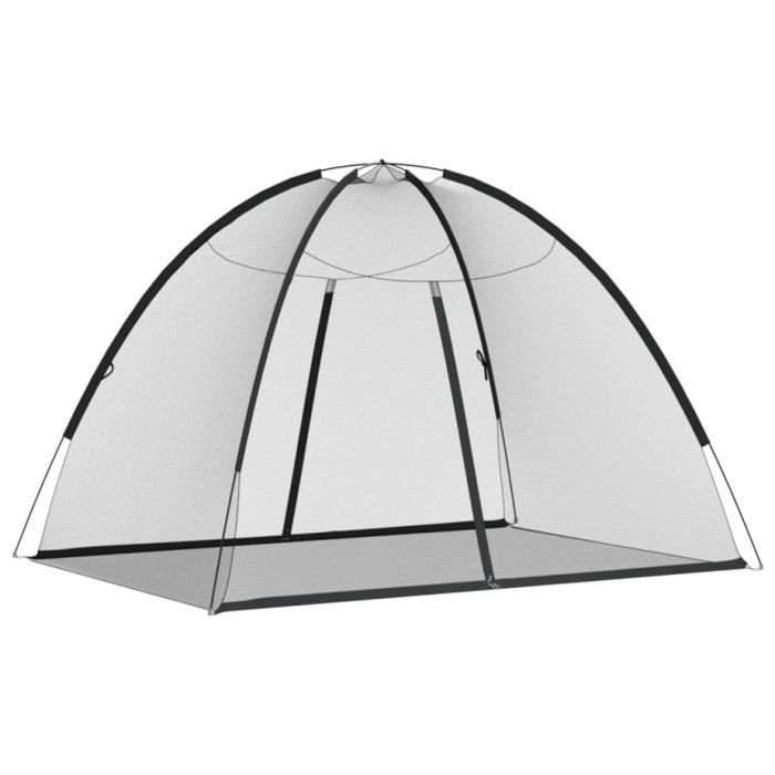 Mongolian Mosquito Net with Doors 220 Mesh Black 200x150x140 Cm