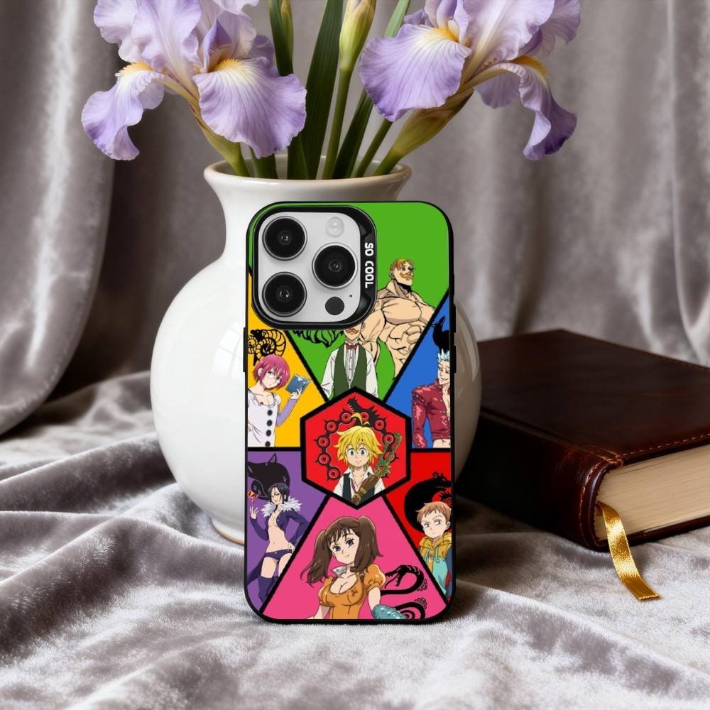 

S-Seven-N D-Deadly-Y S-Sins SDS Phone Case For iPhone17,16,15,14,13,12,11 Plus,Pro Max Black Candy silver phone case iPhone17