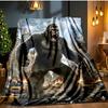 Giant Ape Rampages City Blanket Flannel Throw for Sofa, Indoor, Camping, Living Room, Office, Chair, And Bed Soft Birthday Gift