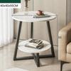 Small Coffee Table Sofa Side Double Layered Living Room Small Round Table Bedroom Simple Bedside Shelf Movable Home Balcony Small Table Ya713