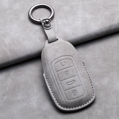 For Chery Jaecoo 7 J7 J8 Phev 2025 2024 2023 Leather Car Key Cover Case Shell Protector Bag Keychain Keyring Car Accessories