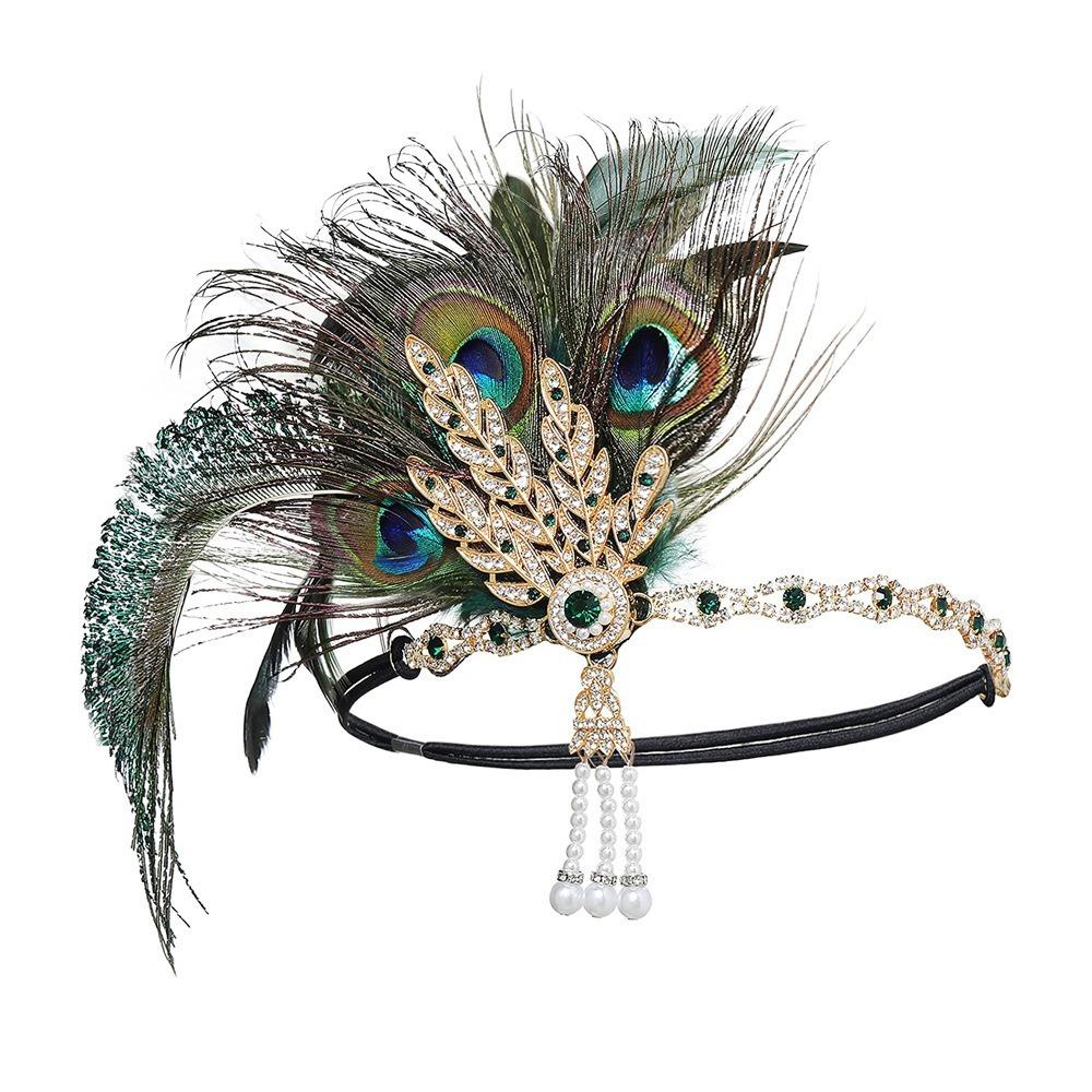 1920er Jahre Stil Flapper Kopfschmuck Strass Quaste Kopfschmuck Haaraccessoires Fotoshooting