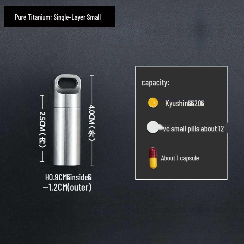 Waterproof Stainless Steel Mini Pill Box - Portable, Moisture-Proof Travel Medication Container