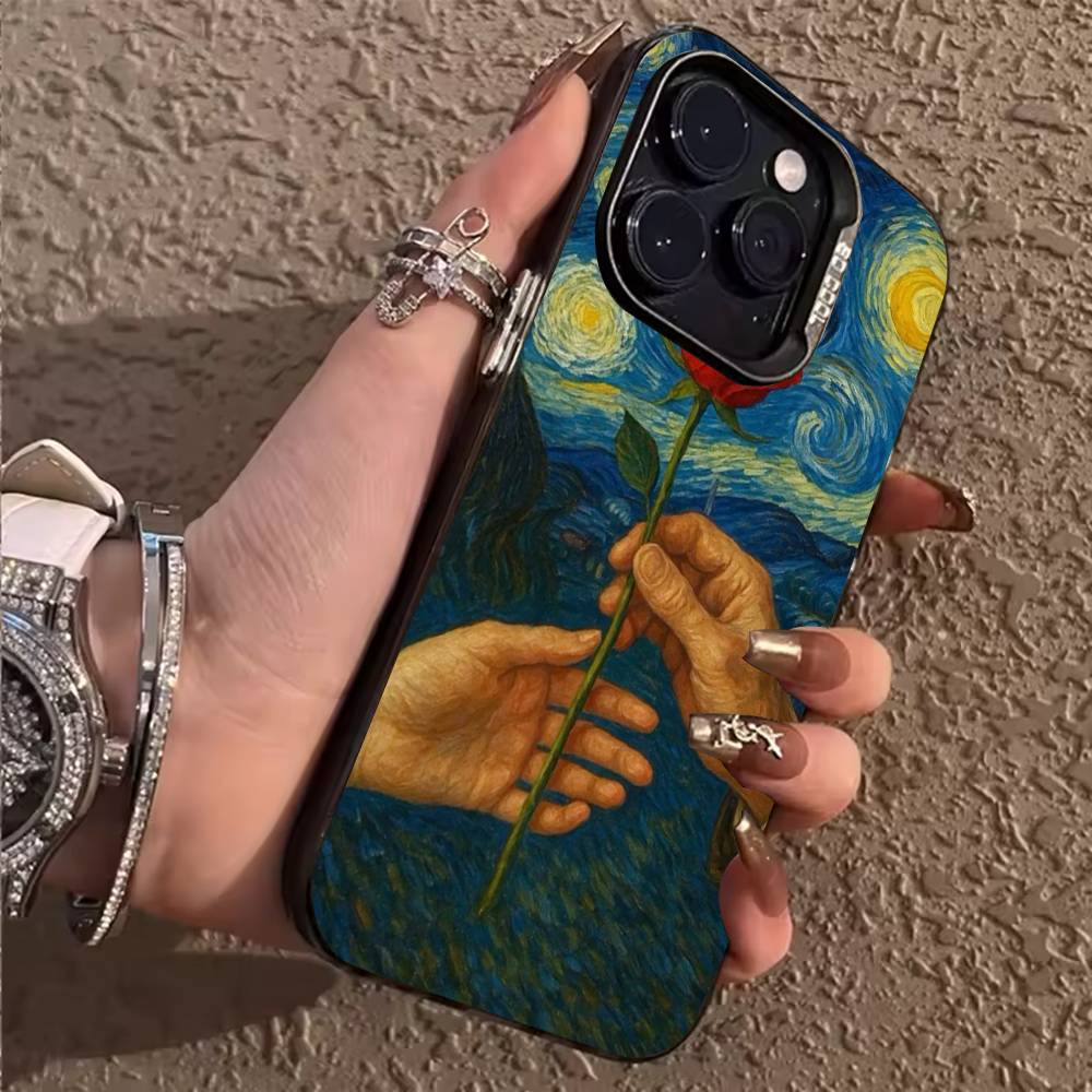 V-Van Gogh Phone Case For iPhone 17 16 15 14 13 12 11 PRO MAX TPU Soft To Skin-friendly Cover