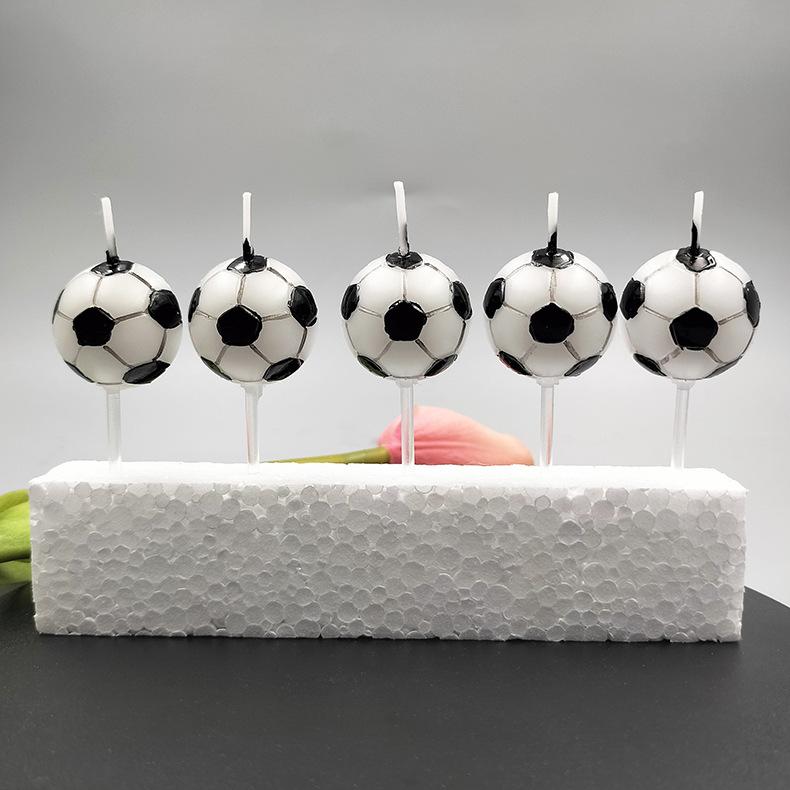 Children's Birthday Cake Candle Creative Cartoon Simulation Soccer Basketball Bowling Volleyball Shape Birthday Candle