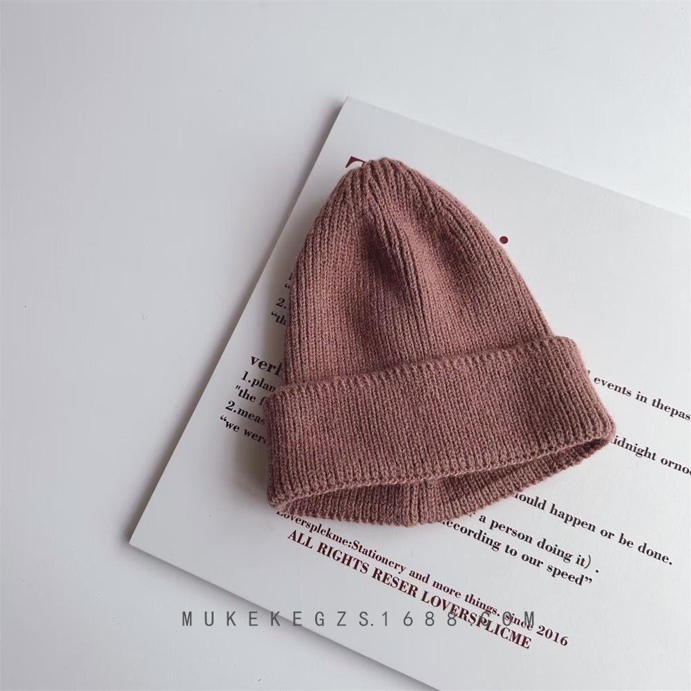 Kids Beanie Solid Color Knitted Baby Winter Hats For Children Warm Crochet Boys Girls Hat Toddler Cap Baby Bonnet Gorras Gorro