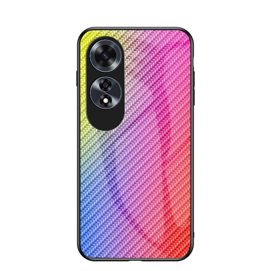 

Цветной чехол из закаленного стекла для OPPO A40 A98 A78 A79 A74 A80 5G Realme GT 6 6T C65 C51 C61 A60 Vivo V30 V40 SE V25 V27 V23 Задняя крышка телефона в полоску OPPO A40