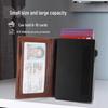 Men's Anti-Theft Genuine Leather Wallet with 20% Fold & Card Storage