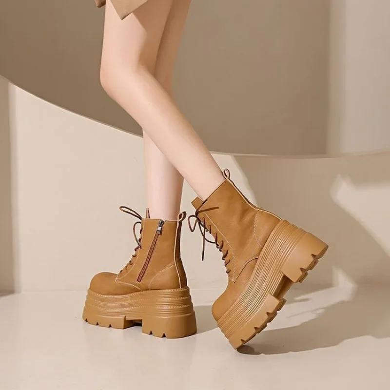 Women's Summer Thick Heel Sandals Slip-On Beachwear Casual Shoes Silk Upper Rubber Sole High Heel Comfortable Flat Footwear