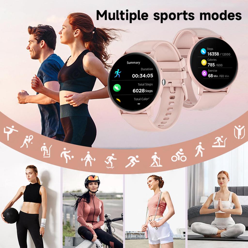LIGE Smart Watch Bluetooth Call Voice Assistant Waterproof Smart Watch Outdoor Exercise Fitness Bracelet Suitable For Android IOS