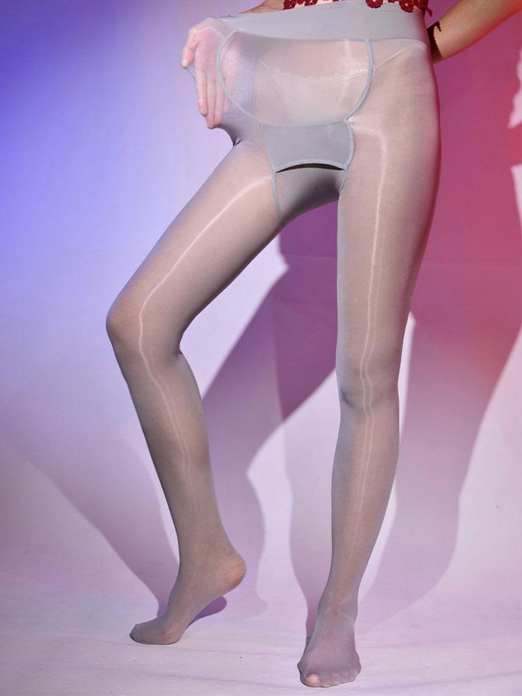 Sexy Men 912 Pin Sheer See Through U Convex Pouch Stockings 8D Shiny Glossy Pantyhose Male Warm Wear Tights Plus Size