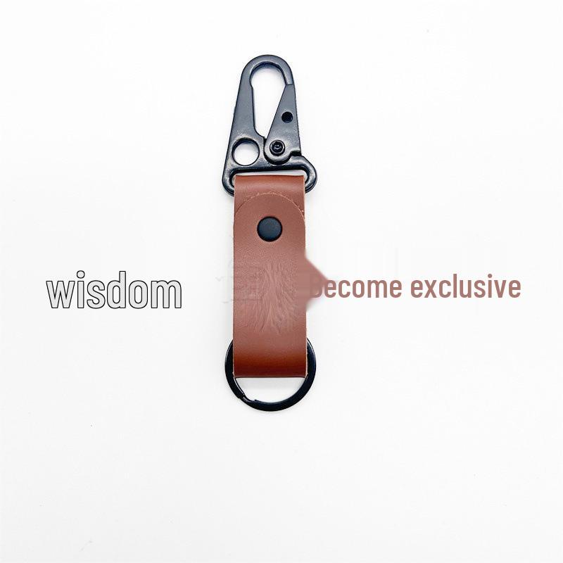 

Outdoor Leather Eagle Beak Keychain - Portable Car Pendant Keyring темно-коричневого