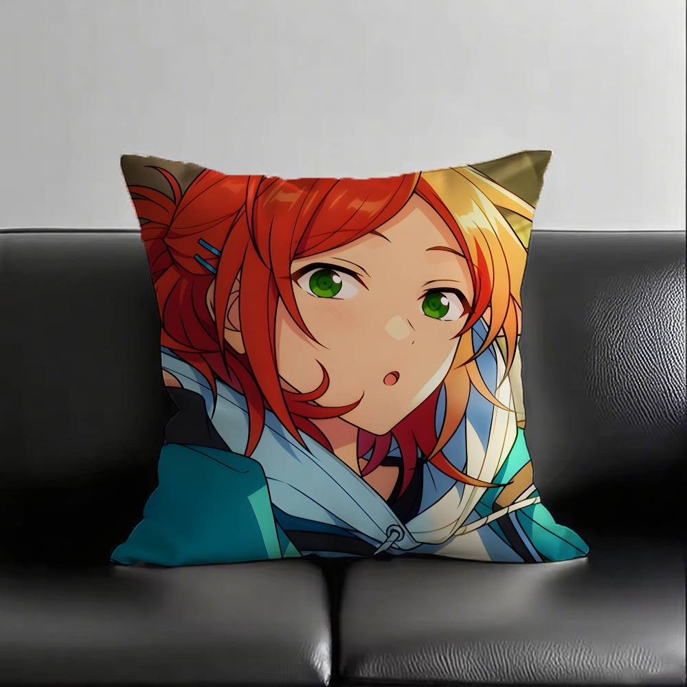 1 Stück Yuta Aoi Kissenbezug Mode Quadratischer Kissenbezug Schlafzimmer Sofa Zimmer Ins Dekoration Freizeit