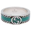 GUCCI Ag925 Interlocking Turquoise Enamel Ring ring 17 Turquoise / SilverUsed