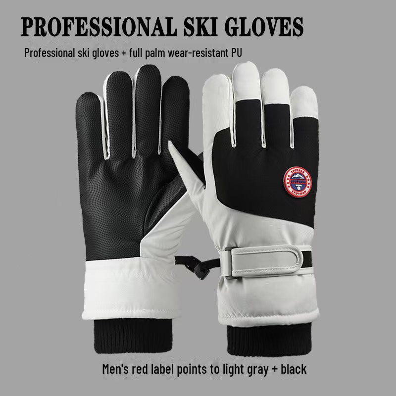 Unisex Winter Ski Gloves for Outdoor Riding, Electric Motorcycle, Warm, Cold-Proof, Touchscreen Compatible