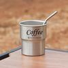 304 Stainless Steel Coffee Cup Thermos Cup with Straw for Household Outdoor Camping Thermos Drinking Bottle Coffee Drink Cup