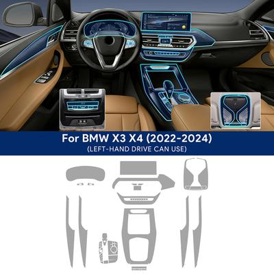 Para BMW X3 X4 G01 G02 2024 Película Protectora de Pantalla de Navegación para Coche de TPU Pegatina Protectora para Palanca de Cambios Antiarañazos Accesorios Interiores
