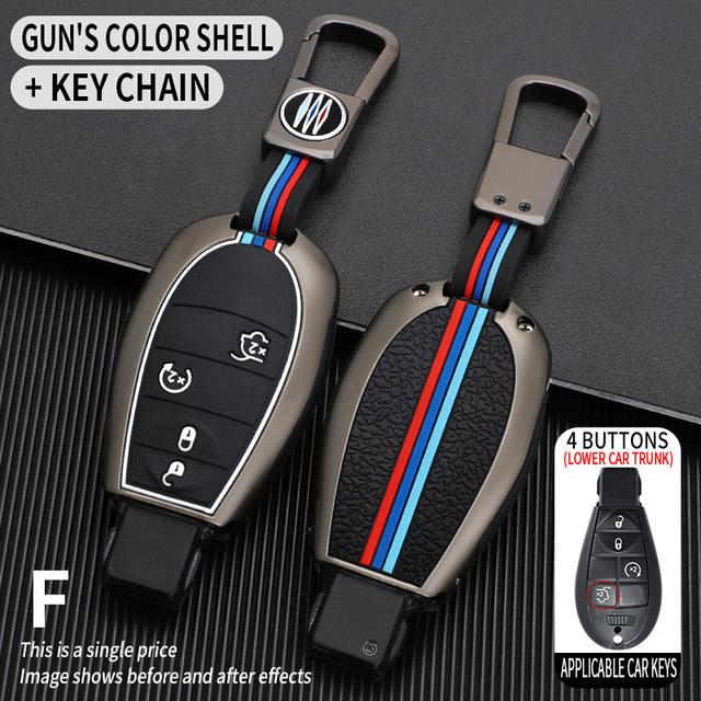 Zinc Alloy Car Key Case Cover Fob Shell for Chrysler 300c for Jeep Commende for Dodge Durango Ram Grand Caravan Town Country
