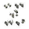 Chic Stainless Steel Skull Earrings Ear Studs Goth Decorations for Man and Woman