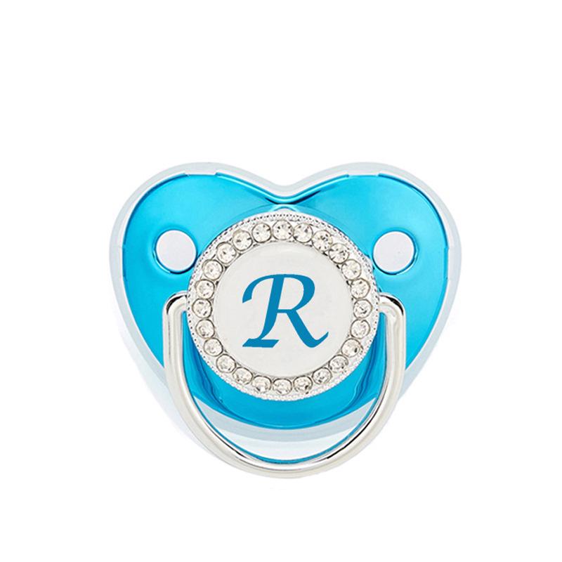 Blue Baby Diamond Pacifier - 26 Letter Teething Soother