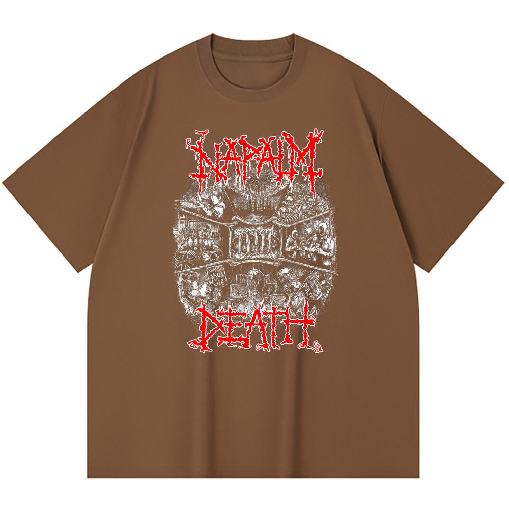 230 g/m² 100% Baumwolle Heavy Metal T-Shirt Rockband Beliebte Musik Druck Unisex Schweres Baumwoll-T-Shirt