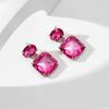 Colorful Rhinestone Geometric Alloy Earrings - Women’s Trendy Party Jewelry