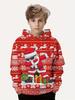 Kids Clothes Funny Christmas Hoodies Reindeer Santa Claus Long Sleeve Thin Sweatshirt for Boys Girls Xmas Gift for Children Top