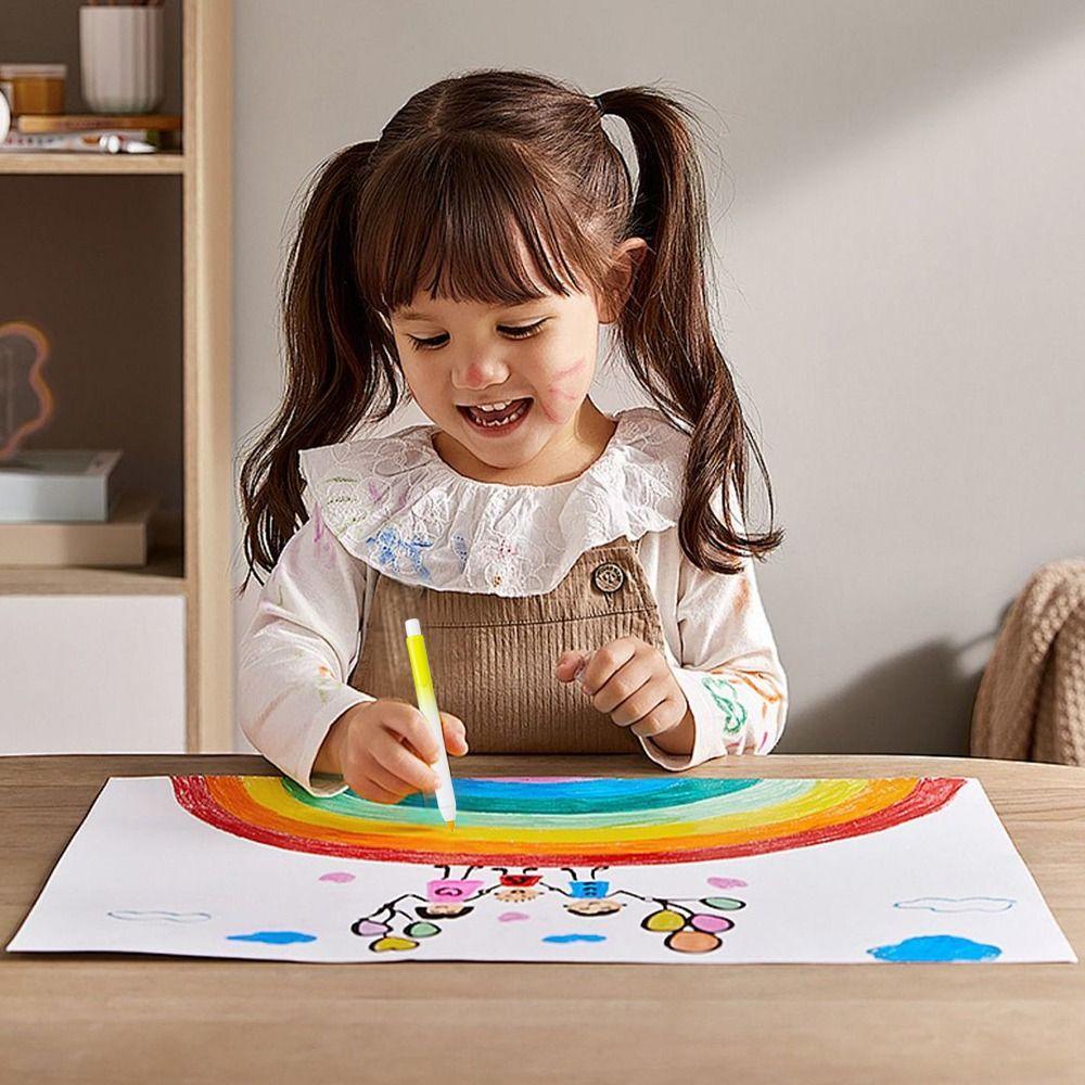 Replaceable Refills Erasable Crayon Smooth Writing Painting Doodle Pen Mechanical Crayon  Students