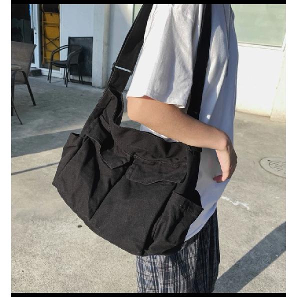 2024 Large Capacity Canvas Shoulder Bags Solid Soft Denim Leisure Or Travel Bag For Women Fashion  Fatchels Winter Package