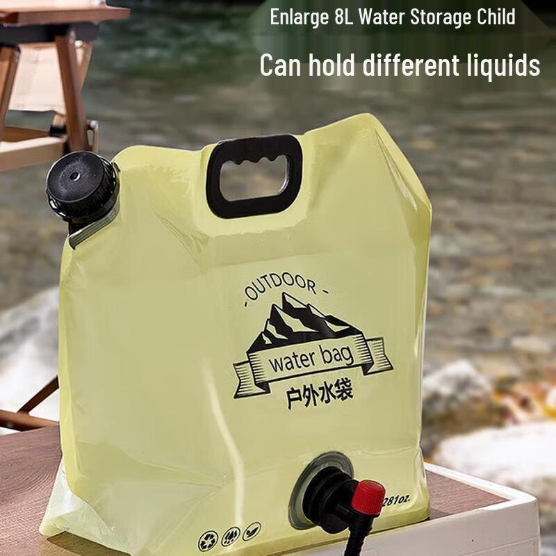 Portable Foldable Outdoor Water Storage Bag with Faucet One Size