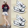 Spring student versatile little white board shoes women's fashion solid color bread shoes platform sole lightweight casual shoes