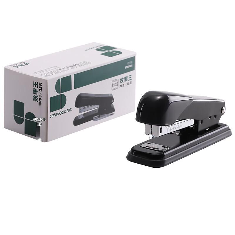 Sanmu P83 Durable Metal Stapler with Built-in Remover CN plug (adapter included)