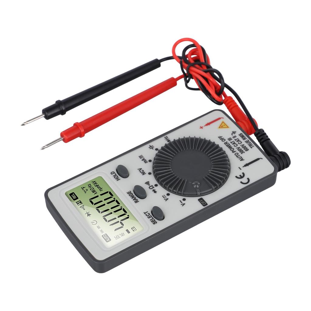 Ultrathin Mini Voltage and Current Meter with Hertz and Capacitance Function