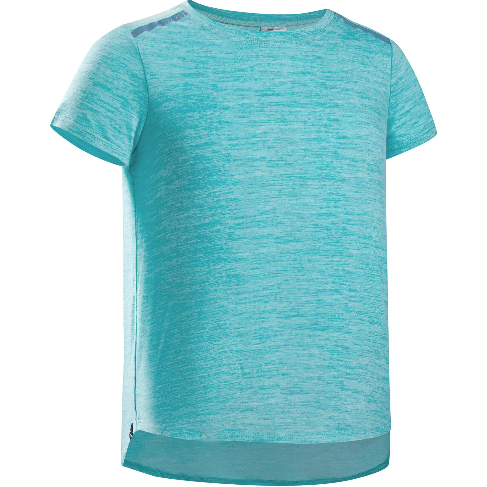

DECATHLON Crew Neck Pullover Breathable Comfortable Short Sleeve T-Shirt Turquoise Children s Model 2-3Y тил синий