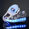 Kluci Dívky Kolečkové boty LED Svítící USB Nabíjení Dětské Kolečkové brusle Ležérní Skateboardingové boty Sportovní boty Dětské Tenisky