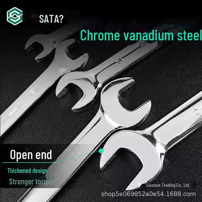 Shida Double-Head Wrench for Floor Heating with Fixed Thin Fork, Sizes 12/17/24.
