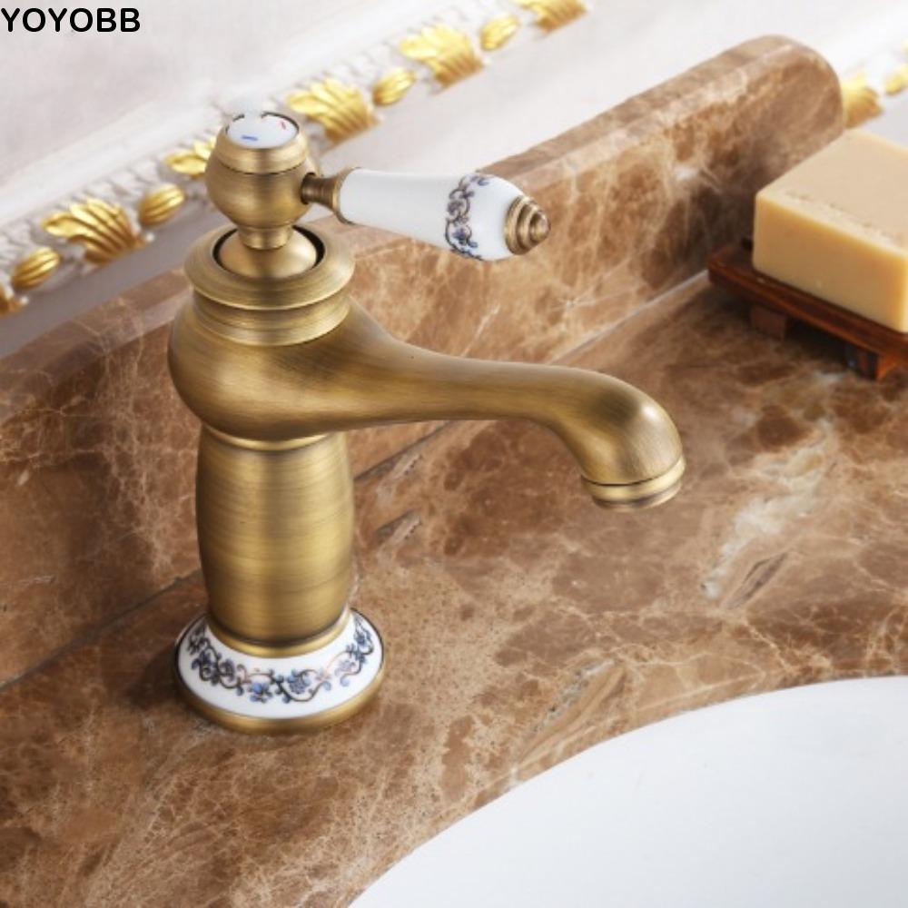 Teapot Type Vintage Bathroom Faucet High Pressure Basin Tap Brass Basin Faucet Corrosion Resistant Light Luxury