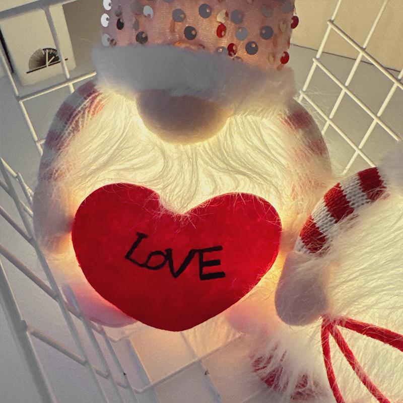 Valentines Day Gift LED Glowing Faceless Gnome Plush Doll Wedding Christmas Party Home Decoration Ornament for Girlfriend 2025