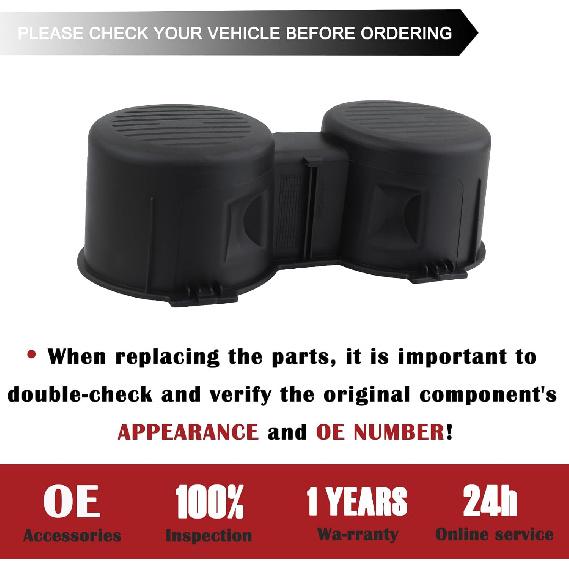 TQPONLY Front Seat Dual Cup Holder Rubber Ert Fitment 2016- Ford F150 F250 F350 F450 F550 Super Duty Truck Accessories