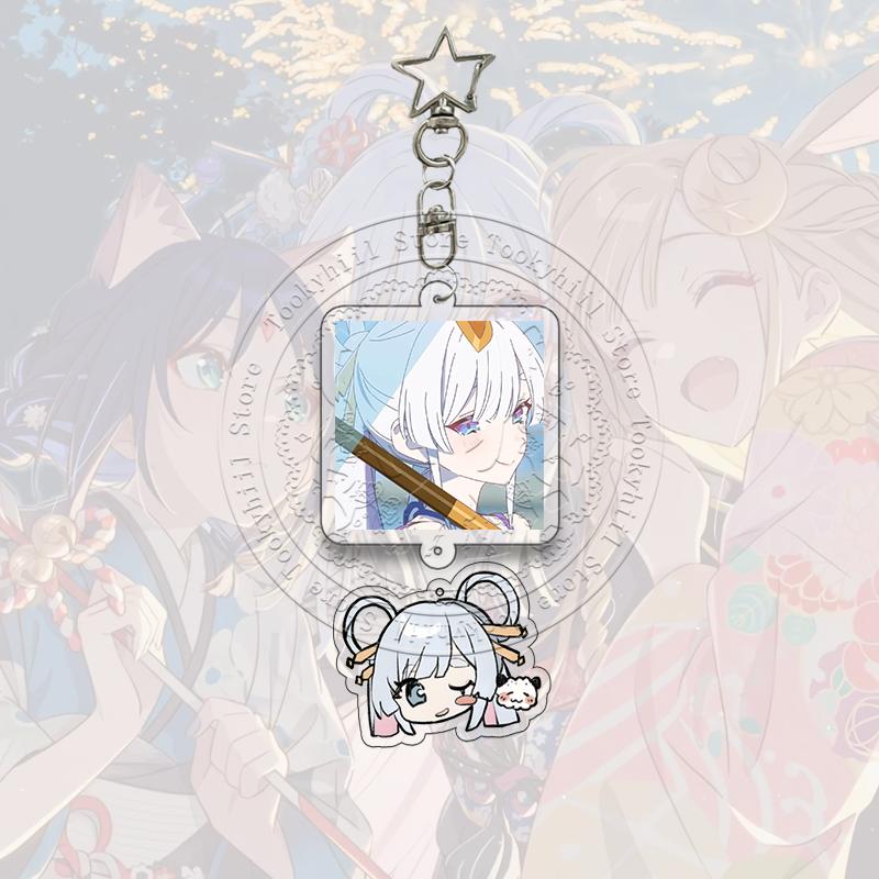 Cosmic Princess Kaguya Acrylic Keychain Noi Komazawa Yachiyo Tsukimi Anime Cartoon Character Acg Pendant Bag Keyring Girl Gift