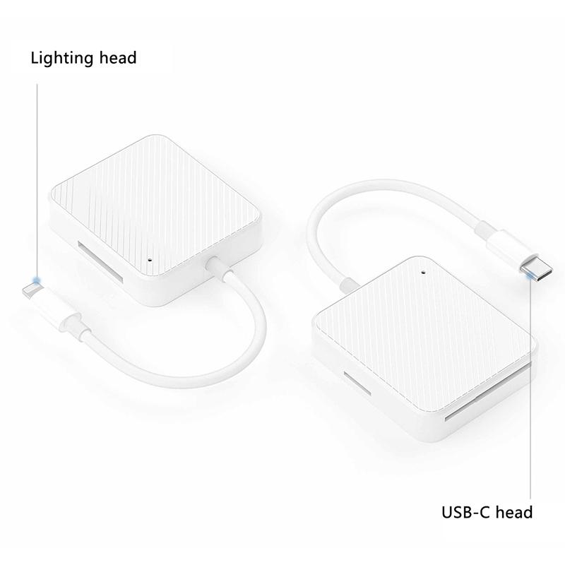 4In1 Multi-Function Phone Type-C Memory Card Reader For Sm Xd Sd M2 Laptop Computer Pc Card Adapter For Lightning Usb-C