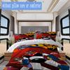 Retro Robot Pattern Bedding,Quilt Set Quilt Cover Pillowcase Home Birthday Gift (1*duvet Cover+2*pillowcase,without core)SSJT0917283