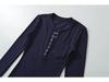 2025 Slim-Fit Women's Spicy Henley Long-Sleeve T-Shirt – Versatile, Flattering Base Layer