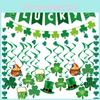 St.patrick's Day Lucky Letter Flag Clover Party Atmosphere Decoration